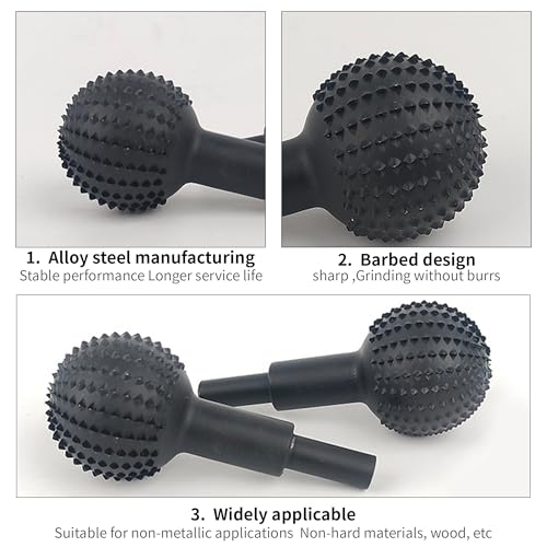 Holzfräser für Bohrmaschine, 40 mm Durchmesser Kugelfräser Holz Fräsbohrer, Holzfräser für Winkelschleifer, Holzraspel für Bohrmaschine Kugelbohrer Holz, Geeignet für 100 mm Winkelschleife