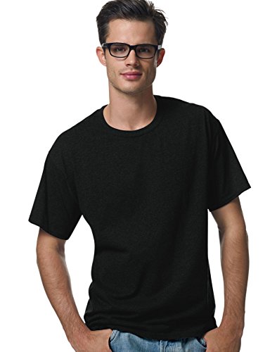 T-shirt col rond Hanes ComfortBlend EcoSmart noir taille Small manches courtes