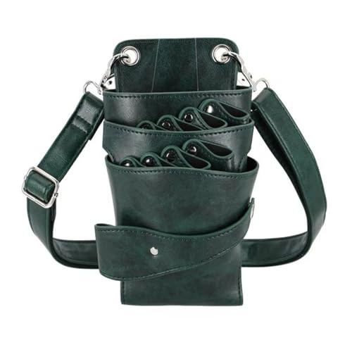 Sac pour ciseaux de coiffeur vert le compagnon ideal des coupes en salon