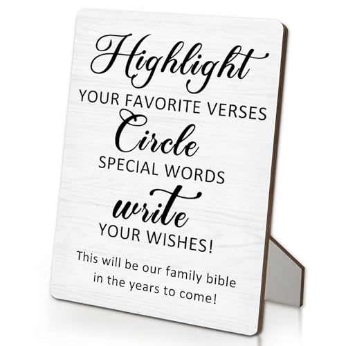 IRTAGANNY Bible Guest Book Sign, Wedding Bridal Shower Bachelorette Party