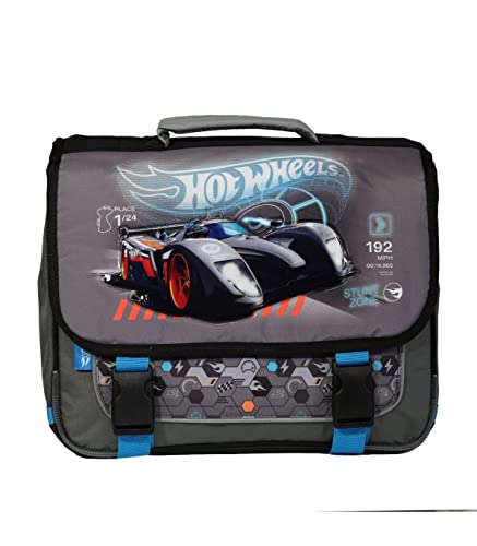 Bagtrotter CARTABLE 38 CM GRIS ET BLEU-HOT WHEELS