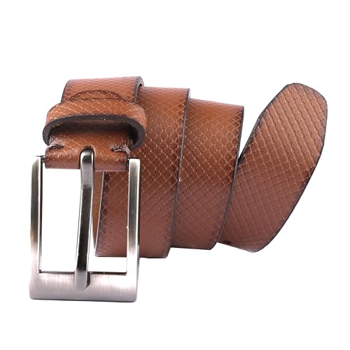 Image of Genuine Leather Belt for Kids, Black /Brown Colour Adjustable Belt with Metal Buckle, Belt for Formal, Casual & Jeans Wear, Waist 20-24-28-30 Inch 3|5|7|9|11 Yrs