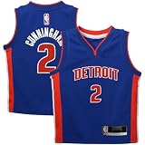 Cade Cunningham Detroit Pistons NBA Kids 4-7 Blue Icon Edition Player Jersey (US, Numeric, 5, 6, Regular, Blue)