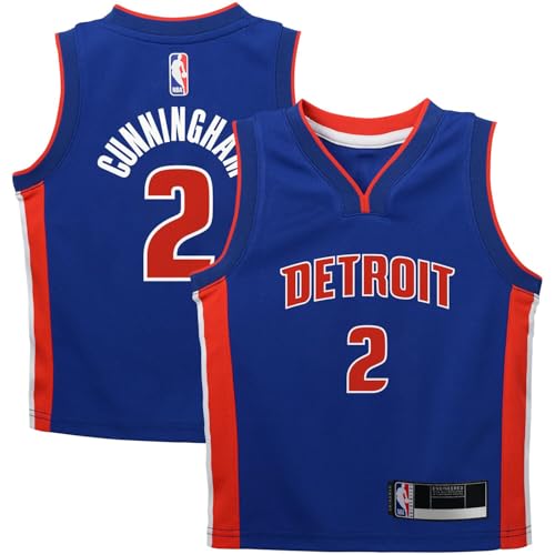 Cade Cunningham Detroit Pistons NBA Kids 4-7 Blue Icon Edition Player Jersey (US, Numeric, 7, Regular, Blue)