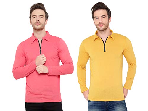 Image of Men's Full Sleeve Zip Collared Neck Pack of 2