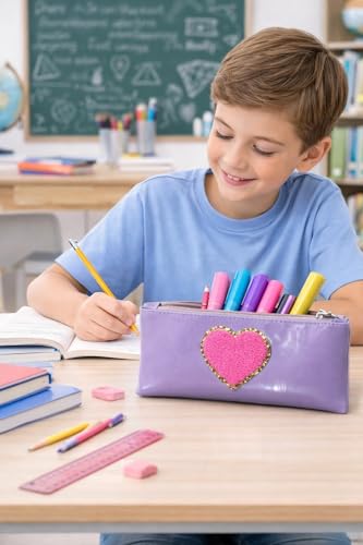 Image of ASIAN Cute Pencil Pouch for Boys & Girls | Zipper Pencil Case for Kids | School Stationery Organizer Pouch | Cosmetic & Pen Holder for School, Office & Travel