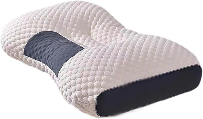 Cómoda Almohada de Soporte for la Columna Cervical, núcleo Suave y no Plegable con Tela Transpirable, Contorno ergonómico del Cuello