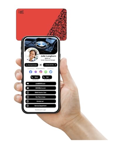 Tap Tag NFC Digital Business Card (Red)