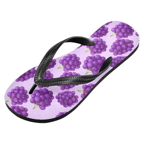 Grape Lilac Flip Flops for Beach Thong Sandals Anti-slip Lightweight Flat Slippers for Summer Outdoor Travel2