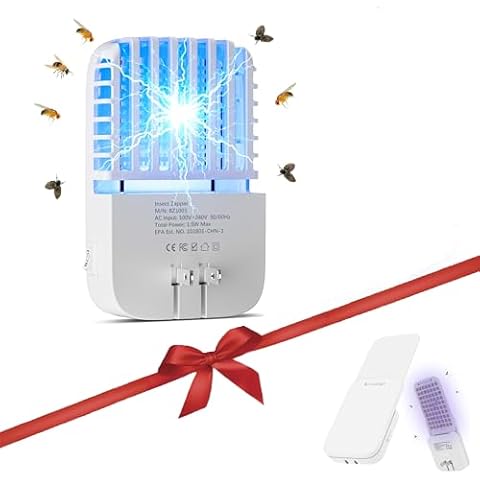 Mosalogic Fly Insect Trap with Bug Zapper for Indoor Use- Compact but Powerful Fly Insect Killer UV Fly Trap for Gnat, Bug,Moth, Fruit Flies Cover