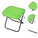 rockible Camping Stool, Portable Folding Stool, Folded Zipper Handbag Compact Outdoor Footstool, Folding Chair for Gardening Barbecue, Green