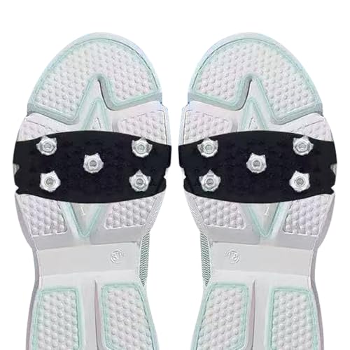 Ice Grips - Shoe Traction Cleats, Winter Walking Spikes, Outdoor Footwear Crampons, Non Slip Boot Grippers | Secure Traction Aid For Hiking Climbing Trekking Snow Travel Safety Gear Support Use Kit Go