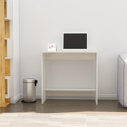 Image of Bniture Wooden Study Table for Home | Engineered Wood Laptop Study Table | Multi Purpose Office Desk for Laptop, Computer, Writing | Table for Study | Workstation Home & Office | Frosty White