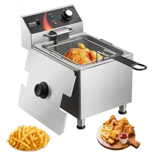 Electric Deep Fryer, 8 Litre Capacity, Stainless Steel, 2500W, Variable Temperature Control, Silver-image-10