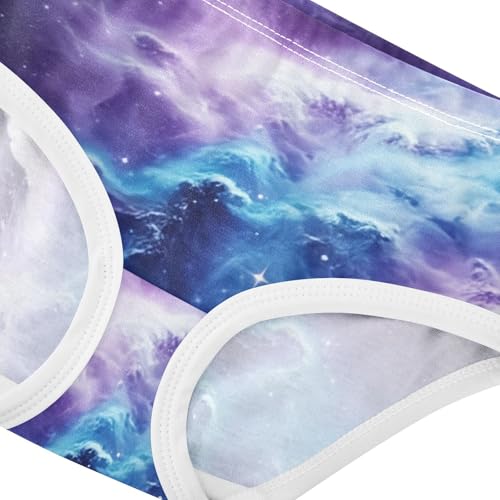 Vibrant Blue Purple Gradient Cloud Toddler Underwear Custom 2t Cotton Girl Panties Cute Personalized Briefs Underpants4
