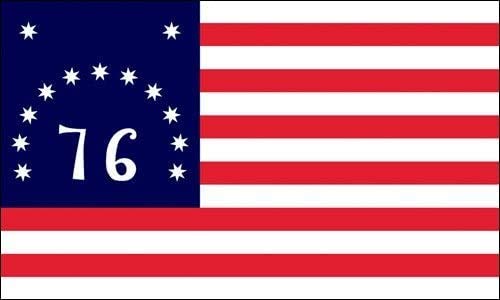 Bennington Historic 76 Flag 3M Reflective Sticker| Revolutionary war Decal