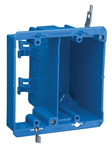 Carlon Lamson & Sessons E-18-4-Dvr 4" 2 Gang Blue Pvc Dual Voltage Box #TOP2