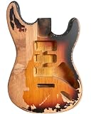 Electric Guitar Body ST Style Nitro Top Alder Wood Guitar Body DIY Heavy Guitar Body 3 Tone Sunburst H-S-H.