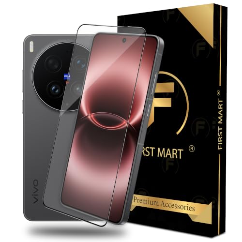Image of FIRST MART Tempered Glass for Vivo X300 Ultra, 9H Full-Glue Screen Protector, 3D Edge-to-Edge, HD Clear, Oleophobic, Case-Friendly, Black, Pack of 1