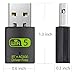 USB WiFi Bluetooth Adapter, 600Mbps Dual Band 2.4/5Ghz Wireless Network External Receiver, Mini WiFi Dongle for PC/Laptop/Desktop