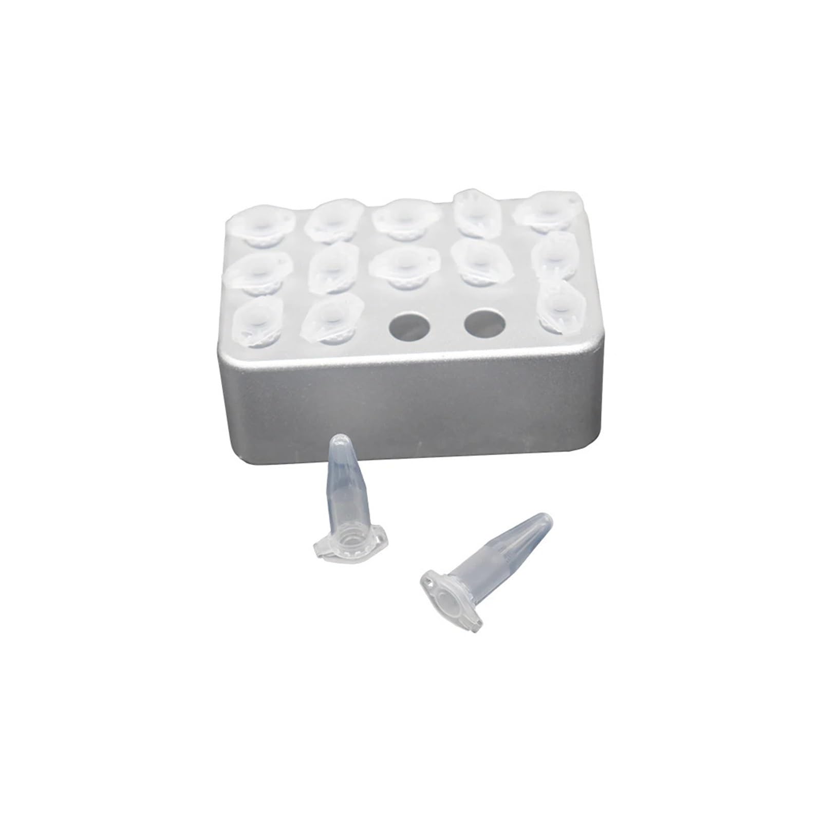 Gradilla Para Tubos De Centrífuga Caja de hielo de aluminio, bloque de tubo centrífugo de 1,5/2ML, termostato de baja temperatura, módulo de congelación multiusos preenfriado