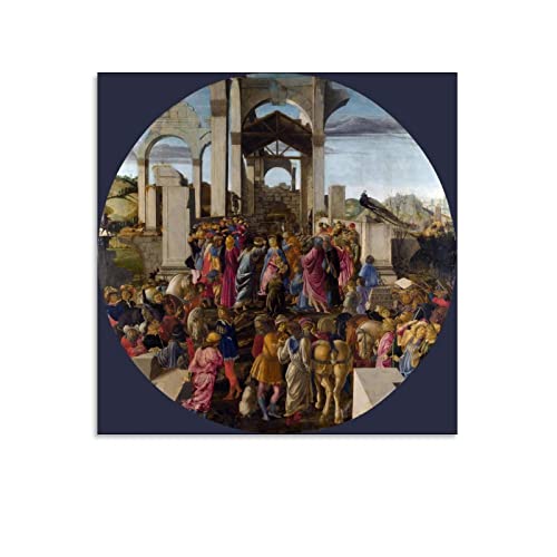 Sandro Botticelli High Definition Leinwanddruck Kunstwerk Ölgemälde (5) Poster coole Kunstwerke Gemälde Wandkunst Leinwand Kunstdrucke Hängende Bilder Poster 50,8 x 50,8 cm (50 Stück) Cover