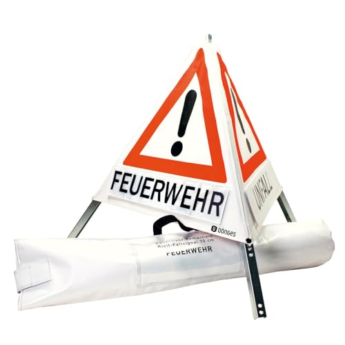 Preisvergleich Produktbild Dönges Klett-Faltsignal, 900 mm, retroreflektierend, ohne (Faltsignal Warnpyramide)