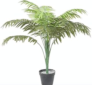 Tradala 43 Lush Artificial Tree Large Palm 130cm / 4ft 3 Tall with Real Wood Trunk - For Home Living Room Indoors