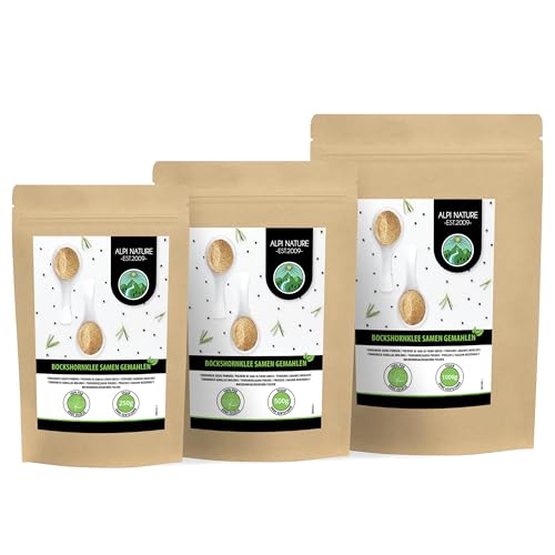 Alpi Nature Bockshornklee gemahlen 500g, Bockshornkleesamen gemahlen, Bockshornklee Methi Pulver