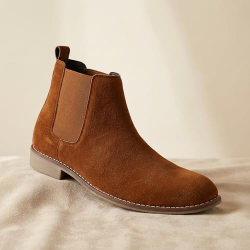 Big Fox Classic Look Chelsea Boots for Men (Beige) - Image 3
