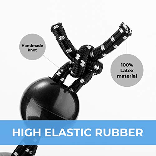 Cartman 30 Pack 6 Inch Ball Bungee Cords Canopy Ties With Elastic String For Canopy, Tarp, Straps, Tent, Black #TOP2