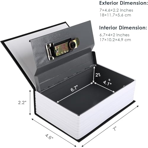 Image of Book Safe Locker with Number Lock Secret Dictionary Design - Hidden Storage Box for Cash Jewellery Money, Steel Safe Lock for Home Office Security jewellery locker box for home