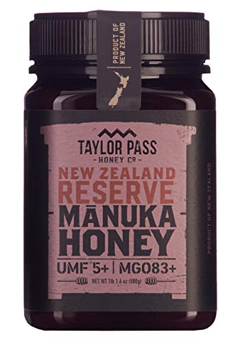 Taylor Pass Honey Co Manuka Honey MGO 83+ UMF 5+ Raw Healthy Delicious New Zealand Honey Non-Gmo (UMF5+ MGO83+ (1lb 1.6oz))