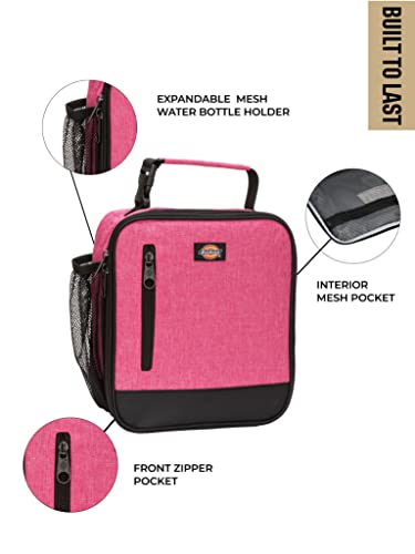 Dickies Basic Insulated Lunch Bag For Work, Thermal Reusable Office Lunch Box For Men, Women (Pink) #TOP3