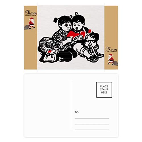 Cartes postales de remerciement pour garçon et fille | Lot de 20 cartes illustrées pour enfants