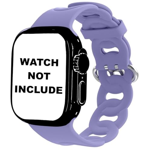 Image of YODI New Edition Soft Silicone Sport Strap Band for Fire-Boltt Ring BSW005, FireBoltt Ring Pro BSW029, CrossBeats Ignite Cube /Surge /S5 /S4 /S3 /S4 Max Smartwatch (Watch Not Included) (B-LAVENDER)