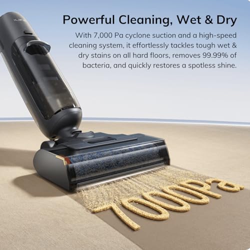 Image of ILIFE W90 Pro Handheld Vacuum Cleaner, Dry & Wet, Larger Dual Tanks, Powerful Suction, One-Click Self-Cleaning, Real-time LED Display, Noise-Reduction & Shock-Absorbing, Washable Floor Head & Filters