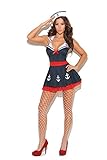 Hotspot Sexy Women's Sailor's Delight Nautical Adult Roleplay Costume, Medium, Navy