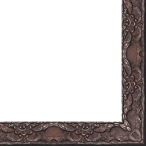 Picture Frame Moulding (Wood) 100ft Bundle - Traditional Antique Silver Finish - 1.75" Width - 3/8" Rabbet Depth