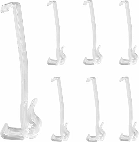 Clips para cenefa, 10 unidades, 3-1/4 pulgadas, clip oculto, plástico transparente para persianas horizontales, soporte de retención de cenefa