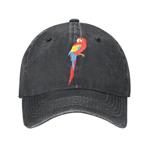 Image of Embroidered Baseball Cap for Women Men Vintage Adjustable Washed Distressed Denim Baseball Hat
