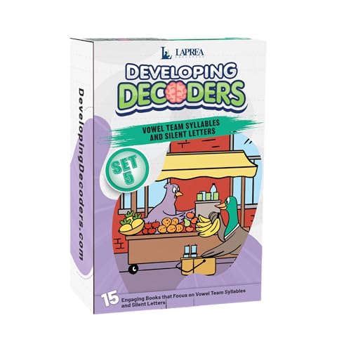 Decodable Books Written to Align to the UFLI Scope and Sequence: 15 VV and silent letters Phonics Decodable Books for Beginning Readers Ages 4-9 Developing Decoders (Purple Collection: Set 5)