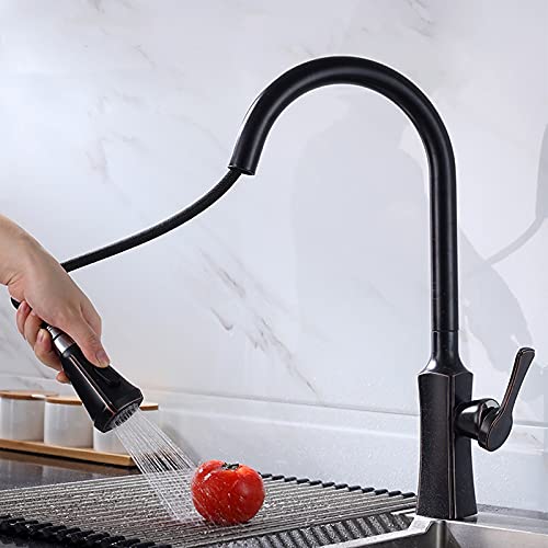 Robinet pour bar et cuisine de ferme avec mitigeur rotatif or brossé