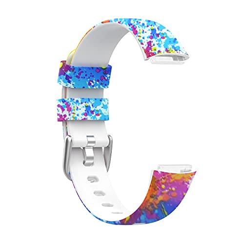 Lemspum Pulseiras de silicone compatíveis com estampa floral, pulseiras esportivas de substituição p