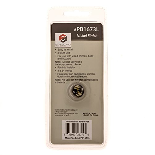 Brass Doorbell Wired Button - Decorative Doorbell Button - Beautifully Crafted Pineapple Doorbell Button Nickle Finish - Doorbell Button Lighted - Replaces Dh1673L & Ss1673L #TOP5