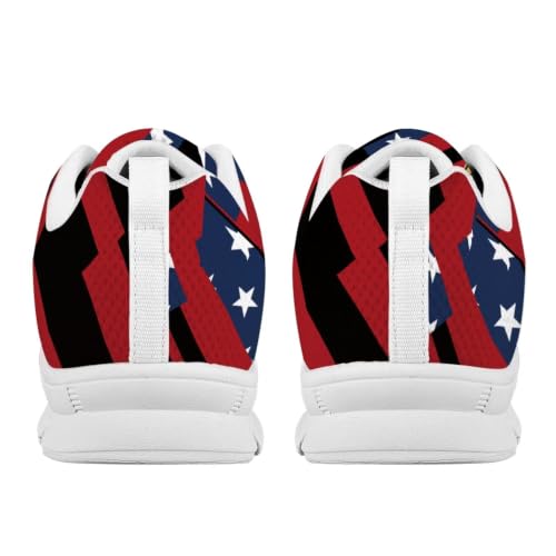 Image of GIFTPUZZ Mens Lace Up Athletic Trainers Running Sneakers Wedge Breathable Gym Lightweight Sports Tennis Shoes