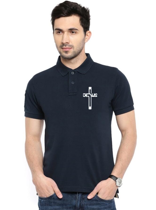 vfashionstore Men's Jesus Polo T-Shirt Mehroon 100% Cotton t-Shirts Men-picture-55