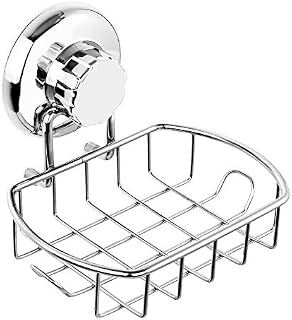 HASKO accessories Suction Soap Dish with Hooks | Powerful Vacuum Suction Cup Soap