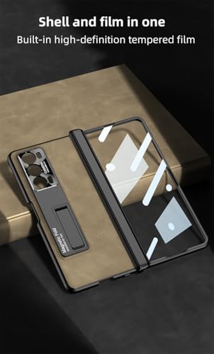 Coque Honor Magic V2 housse cuir uni noir protection TPU mince - 4