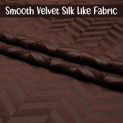 Image of 100% Noise Reducing Curtains 5 Feet Window, Brown | Embossed Panels Mild Thermal Insulated Light Block Room Darkening Curtains (Brown, 60 Inch)